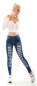 Preview: Stretch Jeans im modischen Destroyed-Look - blue washed