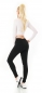 Preview: High Waist Skinny Jeans im Used-Look mit Schrift-Prints - schwarz