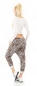 Preview: Freizeithose im witzigen rassigem Animal-Print in beige