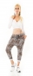 Preview: Freizeithose im witzigen rassigem Animal-Print in beige