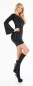 Preview: Samt One-Arm-Minikleid mit elegantem Glitzer-Effekt in schwarz