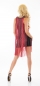 Preview: Charleston-Minikleid mit glitzernder Fransen-Verzierung in schwarz/rot