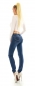 Preview: Figurbetonte Skinny Jeans mit Schleifen-Verzierung - dark blue