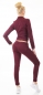 Preview: Sexy Skinny-Jeans mit Crinkle Partien in bordeaux