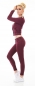 Preview: Sexy Skinny-Jeans mit Crinkle Partien in bordeaux