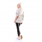 Preview: Oversize Vintage-Pullover mit dezenten Glitzer-Streifen in beige