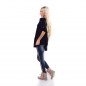 Preview: Oversize Feinstrick-Pulli mit weiten Rund-Ausschnitt - blau