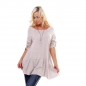 Preview: Oversize Feinstrick-Pulli mit weiten Rund-Ausschnitt - beige