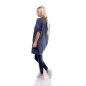 Preview: Oversize-Longpullover mit Schnürleiste - blue washed