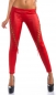 Preview: Leggings mit diagonaler Schnürleiste in rot