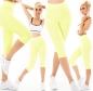 Preview: Capri- Push Up Leggings im High Waist-Look - yellow sun