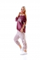 Preview: Legeres Longsleeve mit glänzenden Metallic-Schriftprint - bordeaux