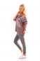 Preview: Glamour Longsleeve mit weiten U-Boot Ausschnitt - beere