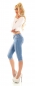 Preview: Capri- Stretch-Jeans mit Push Up Effekt in light blue