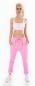 Preview: Moderne Baggy-Hose mit Zierzippern in neonpink