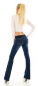 Preview: Klassische Middle Waist Bootcut Jeans in dunkler Waschung - indigo