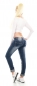 Preview: Sexy Destroyed-Jeans mit Rissen und Nieten-Verzierungen - dark blue