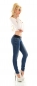 Preview: Skinny-Jeans in aktueller Waschung mit breitem Gürtel - dark blue