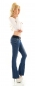 Preview: Moderne Bootcut-Jeans mit Stretch-Gürtel in dark blue