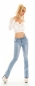 Preview: Middle Waist Bootcut-Jeans in heller Waschung - ice blue
