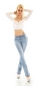 Preview: Middle Waist Bootcut-Jeans in heller Waschung - ice blue