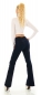 Preview: Moderne Flare Cut Schlagjeans in dunkler Waschung - darkblue