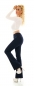 Preview: Moderne Flare Cut Schlagjeans in dunkler Waschung - darkblue