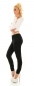 Preview: Modische High Waist Jeans im Cargo Design - schwarz