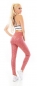 Preview: Freche High Waist Sportleggings mit Glamour-Highlights in dark salomon