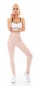 Preview: Freche High Waist Sportleggings mit Glamour-Highlights in rosa