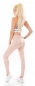 Preview: Freche High Waist Sportleggings mit Glamour-Highlights in rosa