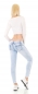 Preview: Sexy Push Up Skinny Jeans mit Vintage-Effekten - light blue