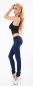 Preview: Vintage Skinny-Jeans mit breitem Stretch-Gürtel in dark blue