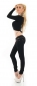 Preview: Moderne Skinny-Jeans mit Zier-Zippern in schwarz