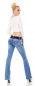 Preview: Push Up Bootcut-Jeans inkl. Stretch-Gürtel in blue washed