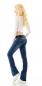 Preview: Used Bootcut-Jeans mit Stretch-Gürtel in blue washed