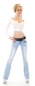 Preview: Moderne Bootcut-Jeans mit Stretch-Gürtel in ice blue