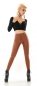 Preview: High Waist Thermo-Leggings im Wetlook - toffee