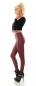 Preview: High Waist Thermo-Leggings im Wetlook - bordeaux