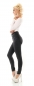 Preview: Sexy High Waist Jeans mit Knopfleiste - schwarz