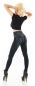 Preview: High Waist Leggings mit Shape Effekt im Jeans-Look - black washed