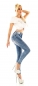 Preview: Basic Push Up Skinny High Waist Jeans in blue washed