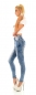 Preview: Basic Push Up Skinny High Waist Jeans in blue washed