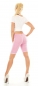 Preview: Süsse Jeans-Shorts mit Turn Up in pink