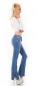 Preview: Stretch-Jeans im Bootcut-Style mit seitlichem Beinschlitz in light blue