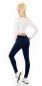 Preview: Modische Stretch-Jeans im Used-Look - dunkelblau