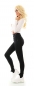 Preview: High Waist Stretch Jeans mit sexy Cut-Outs in schwarz