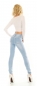 Preview: Sexy High Waist Push Up Jeans in light blue