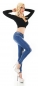 Preview: Sexy Skinny-Jeans im modischen destroyed Look - blue washed