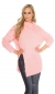 Preview: Oversize-Strickpullover mit modischen Schlitz-Cutout - rosa